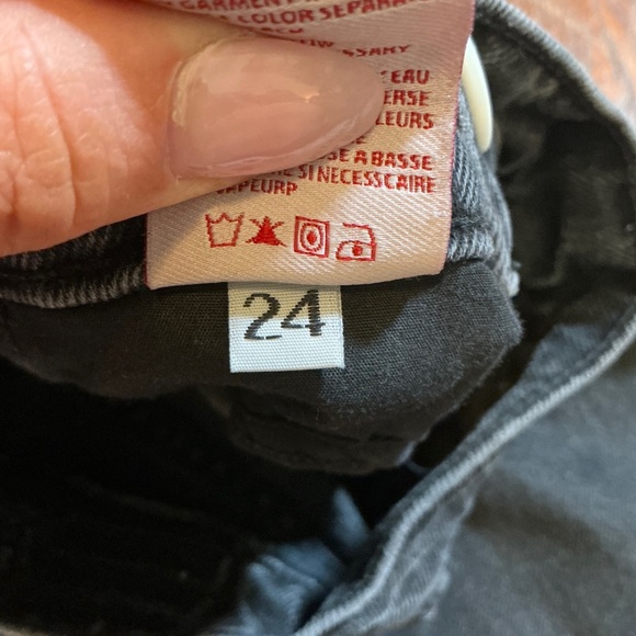 Revice Denim Black High Rise Straight Leg Jeans Size 24 Made in USA - Picture 7 of 10